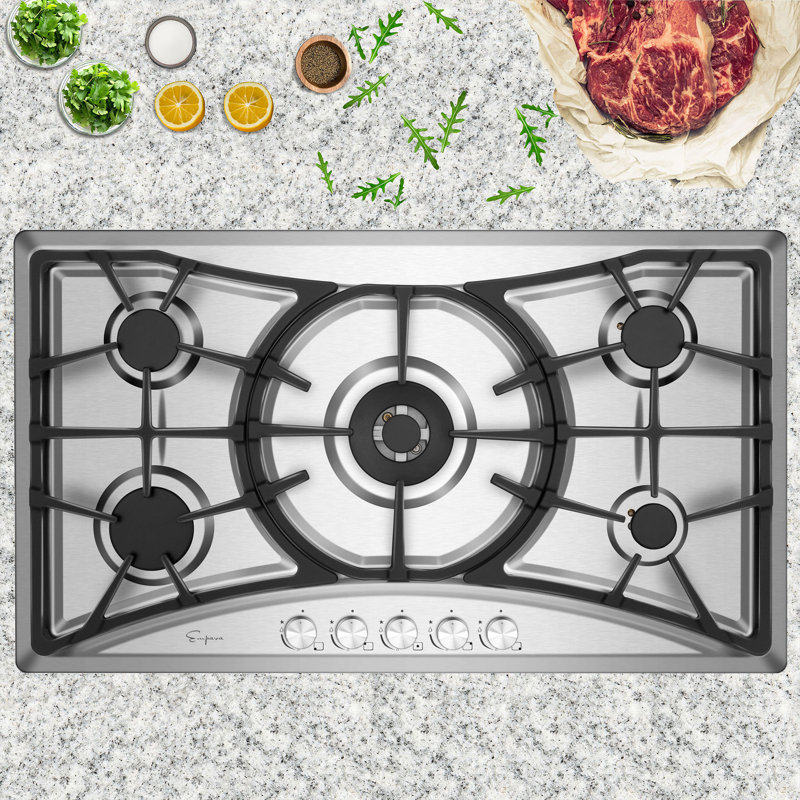 Empava 36.02'' Gas 5 Burner Cooktop with Dual Size Power Burner